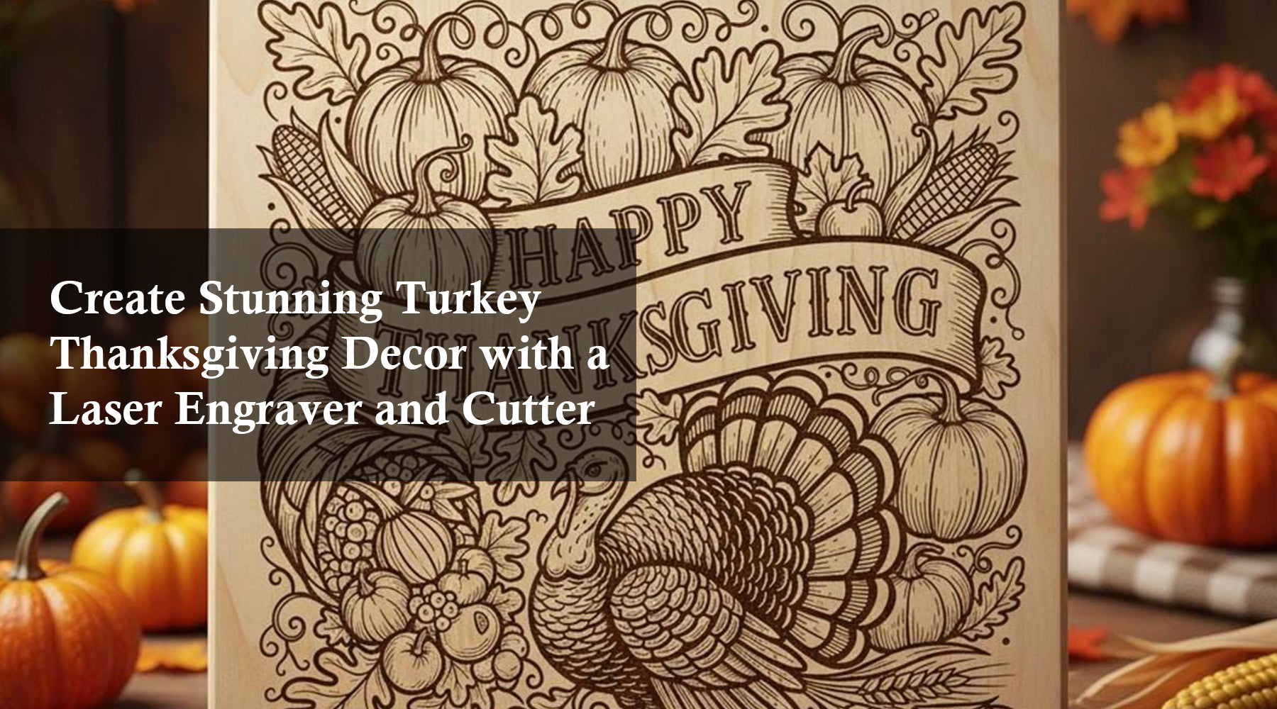 Create Stunning Turkey Thanksgiving Decor with a Laser Engraver and Cutter