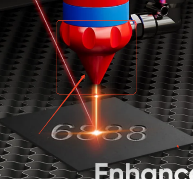 80W CO2 Integrated laser head nozzle