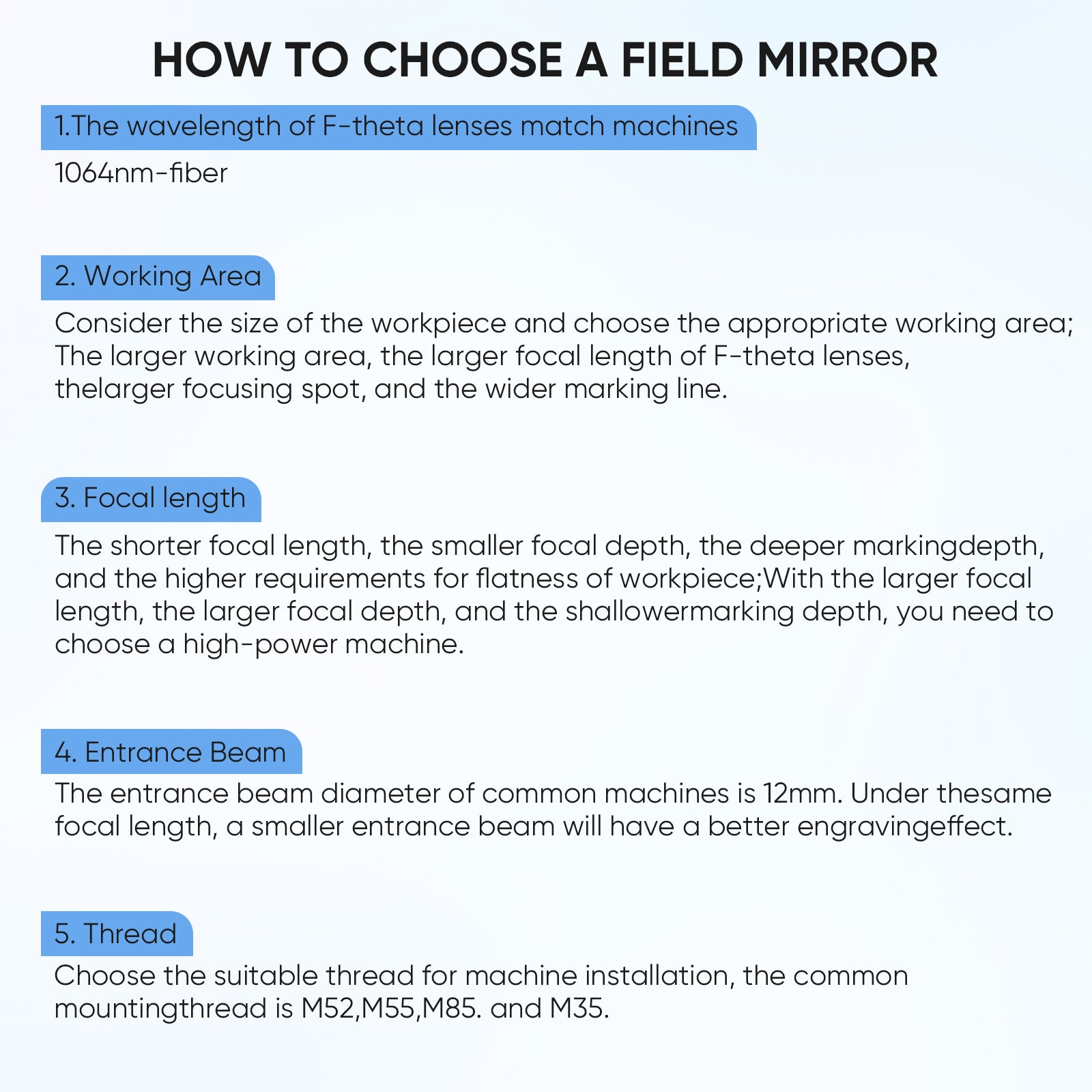 Monport F-theta M85 300mm*300mm Replacement Optical Scanning Lens for Fiber Laser Engraver