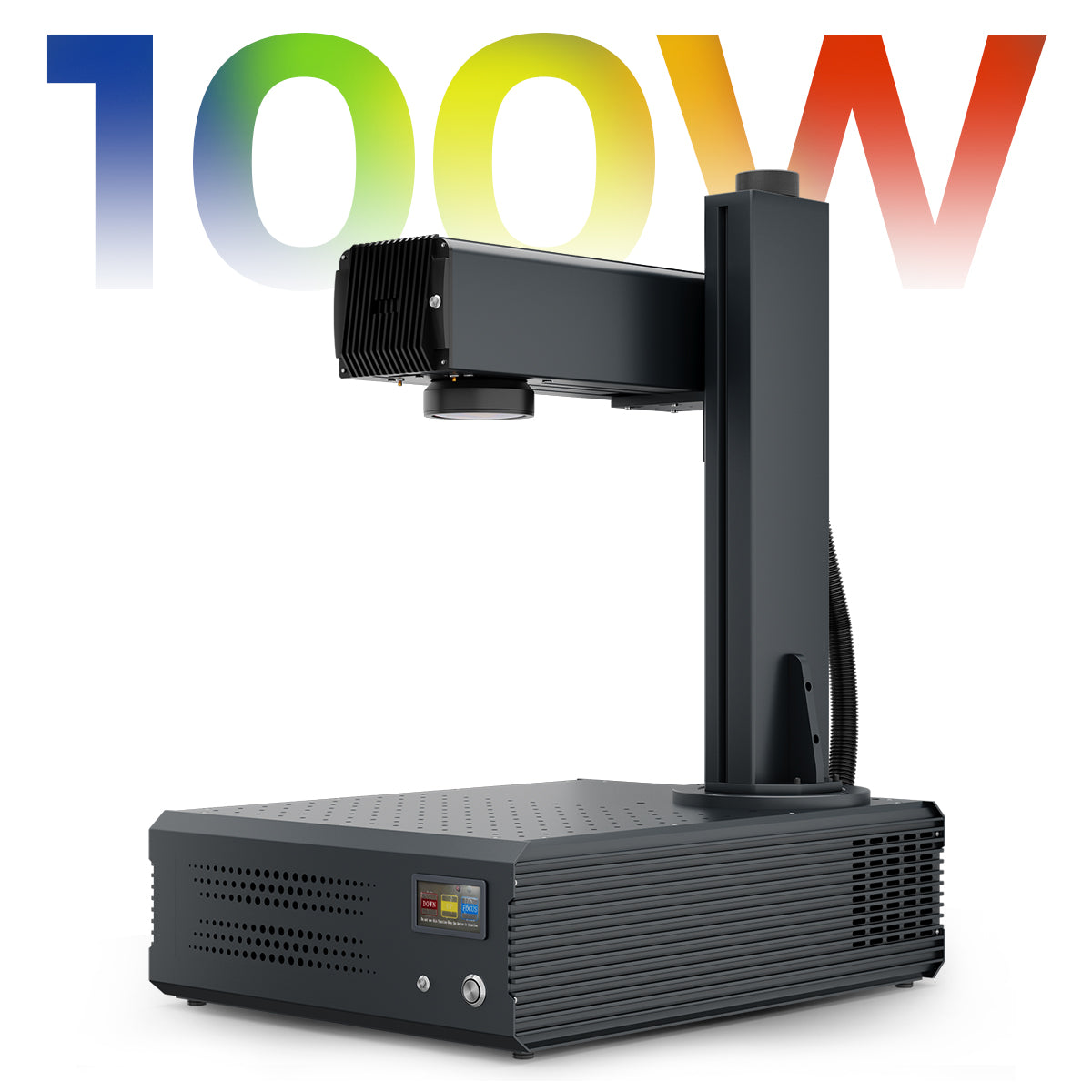 100W integrated MOPA fiber laser engraver compact metal marking machine