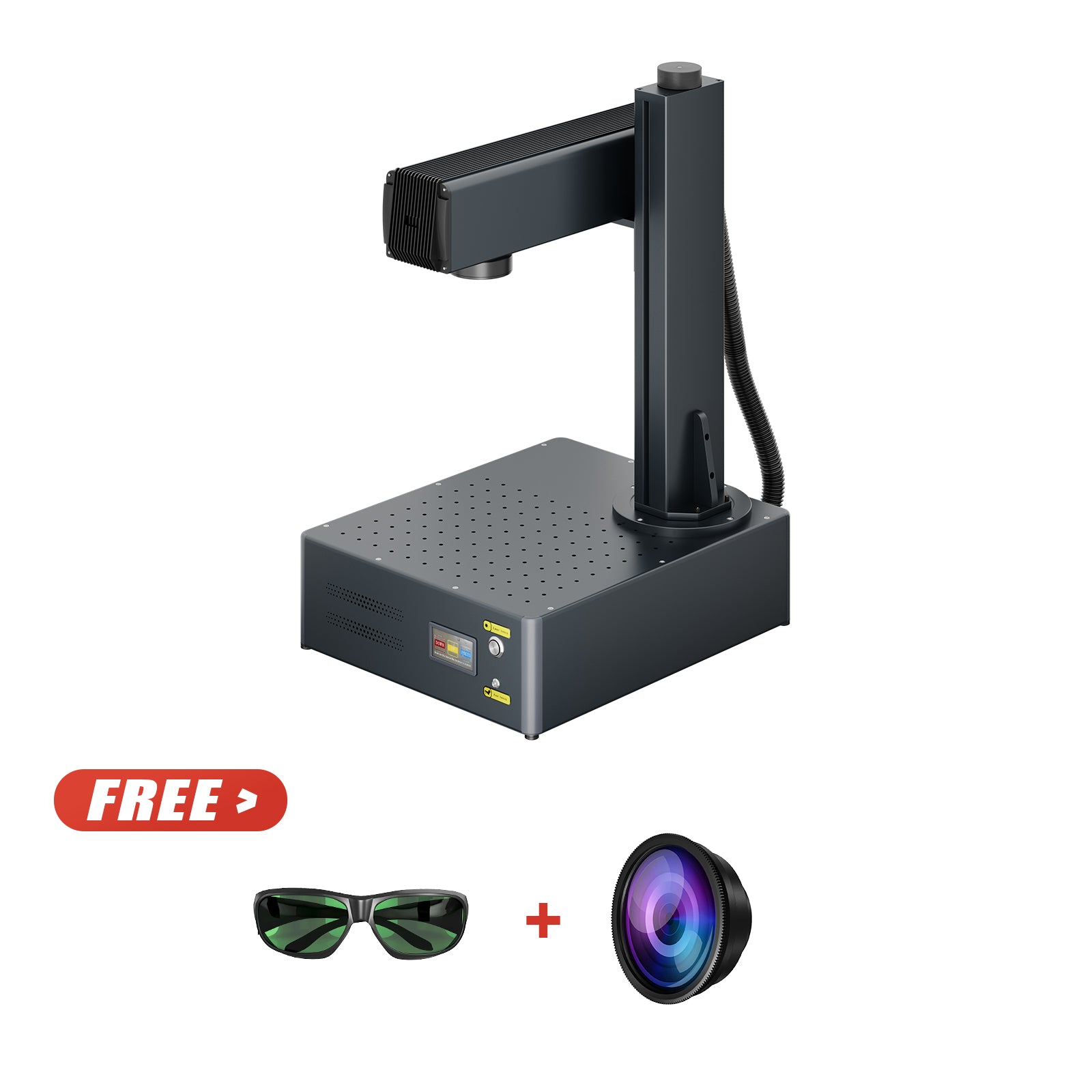 Monport GA 100W MOPA Fiber Laser Integrated Engraver & Color Marking Machine with AutoFocus