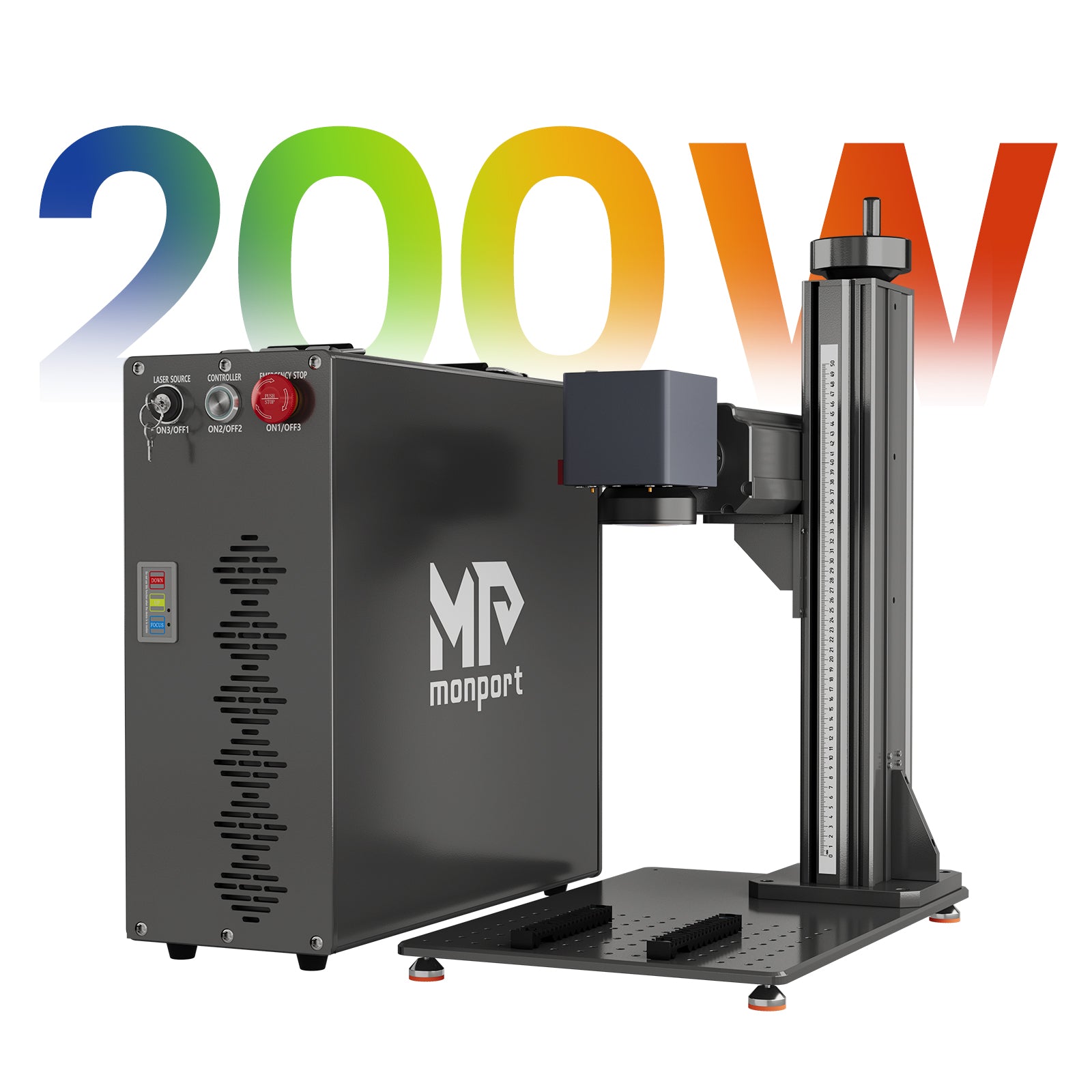200W Split MOPA Fiber Laser Engraver & Color Marking Machine With AutoFocus – FDA Approval