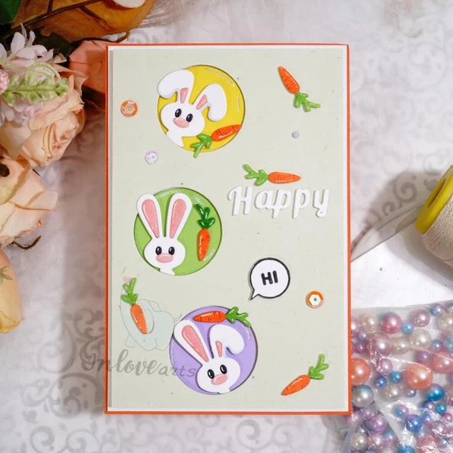 Easter Bunny in Round Circle