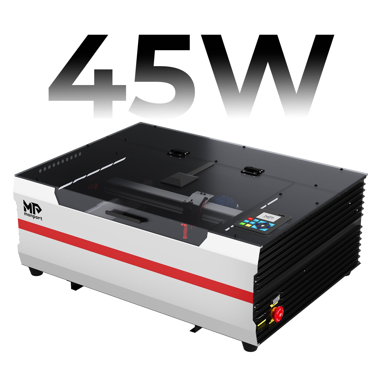 Monport Reno45 Pro Vision 45W Desktop CO2 Laser Engraver & Cutter (16" X 12") with 8MP HD Camera and Magnetic Assisted Focus