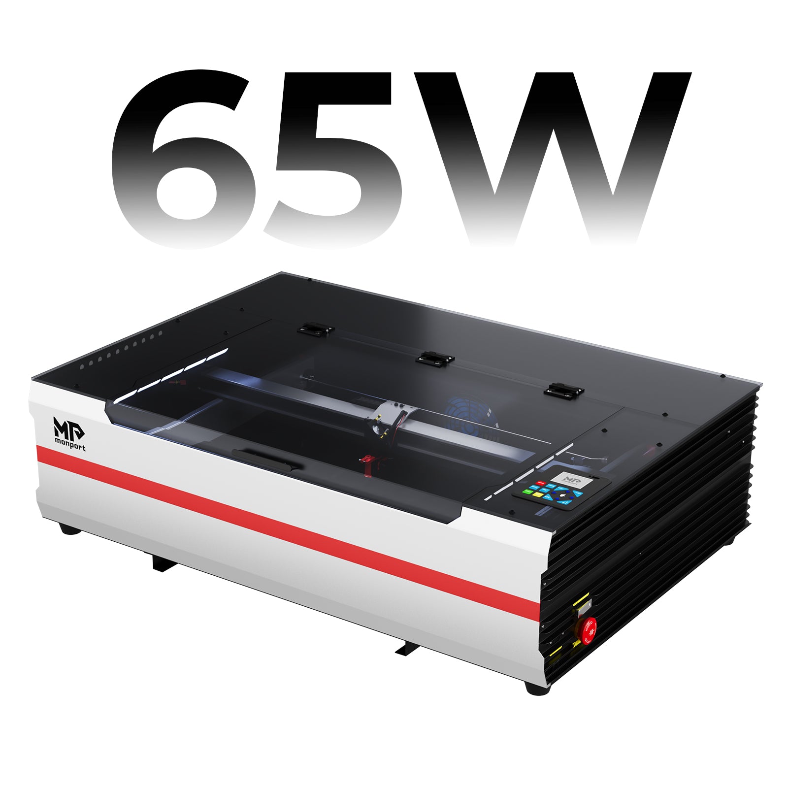 Monport Reno65 Pro 65W Desktop CO2 Laser Engraver & Cutter (24" X 16") with DSP Controller and Magnetic Assisted Focus