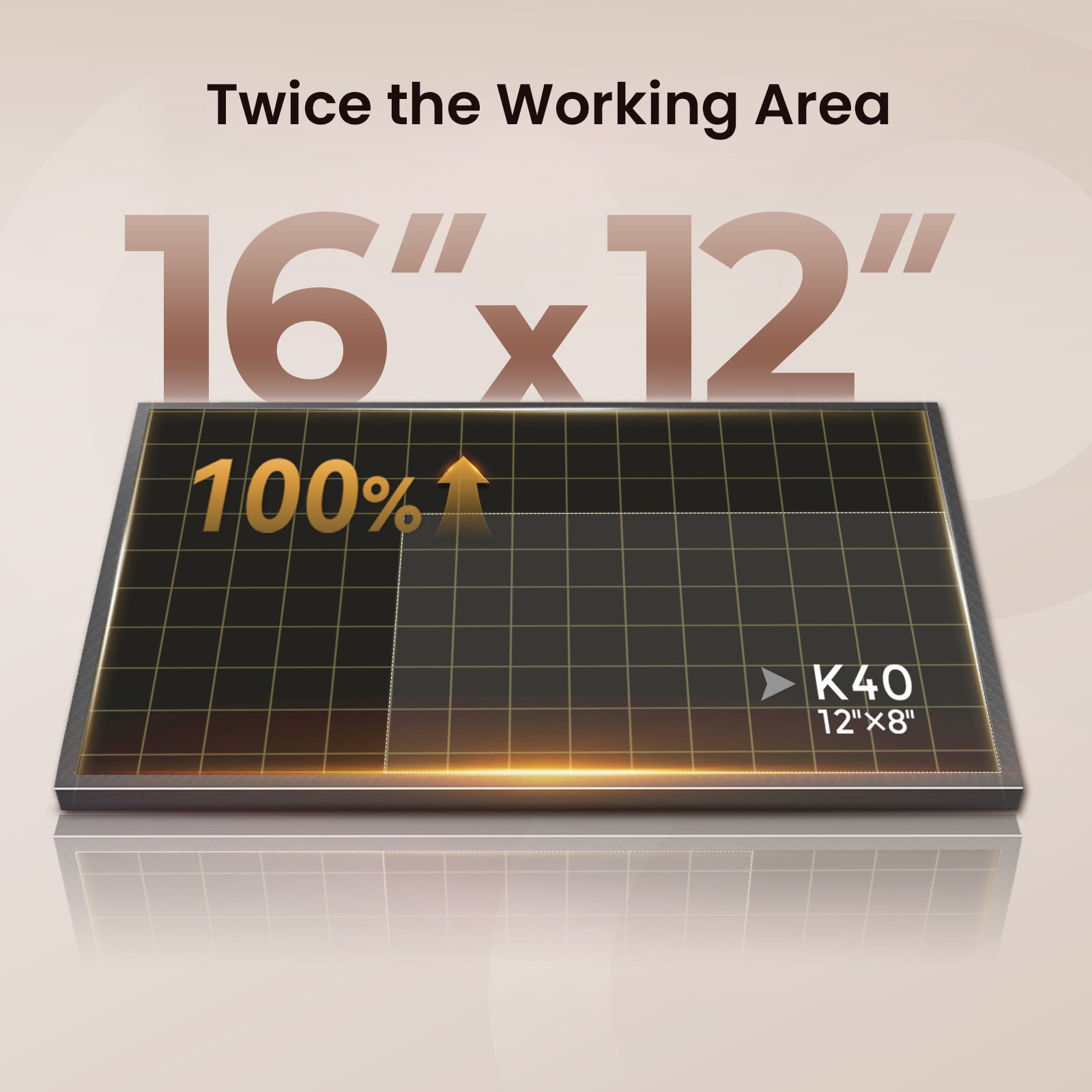 Monport Reno45 45W Desktop CO2 Laser Engraver & Cutter (16" X 12") with Magnetic Assisted Focus