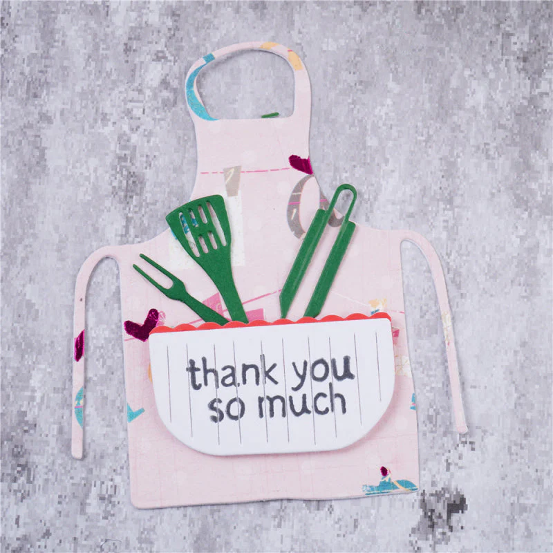 Mother's Day "Thank you so much" Metal Cutting Dies With Kitchenwares