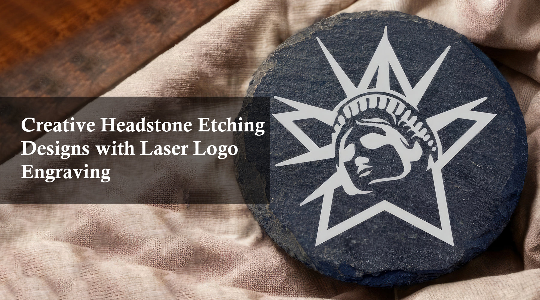 Creative Headstone Etching Designs with Laser Logo Engraving