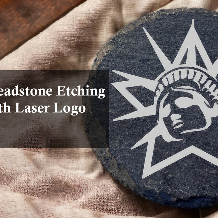 Creative Headstone Etching Designs with Laser Logo Engraving