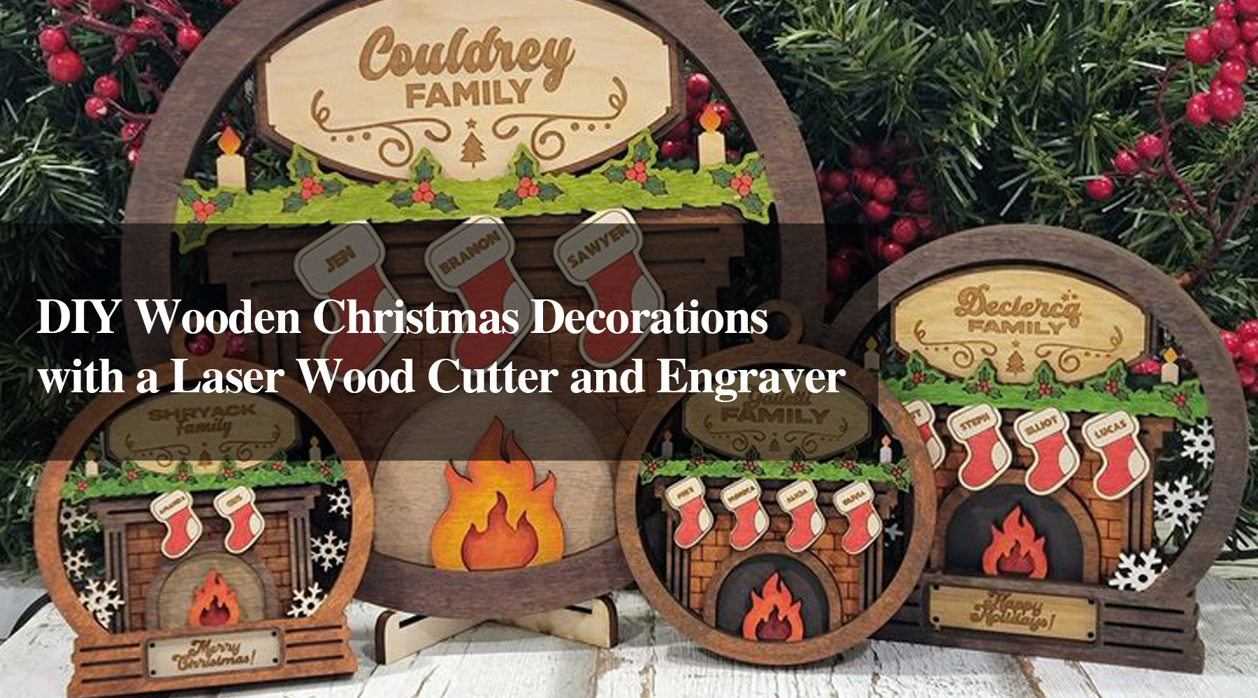 DIY Wooden Christmas Decorations with a Laser Wood Cutter and Engraver