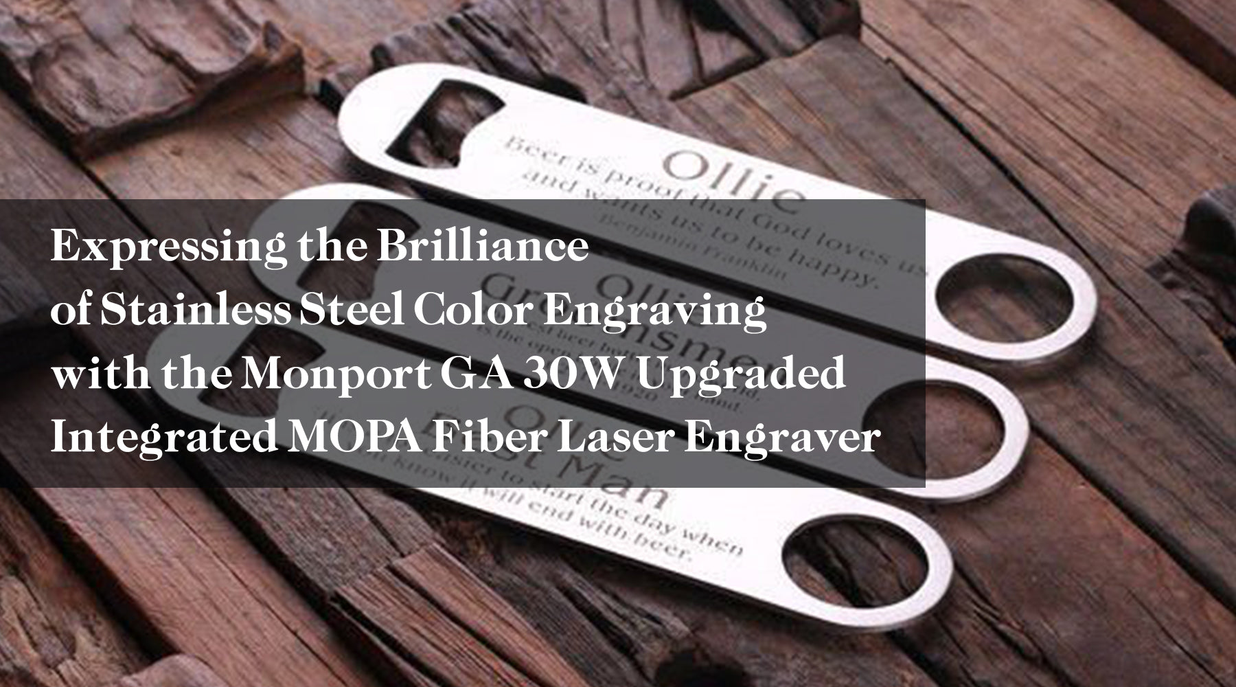 Expressing the Brilliance of Stainless Steel Color Engraving with the Monport GA 30W Upgraded Integrated MOPA Fiber Laser Engraver