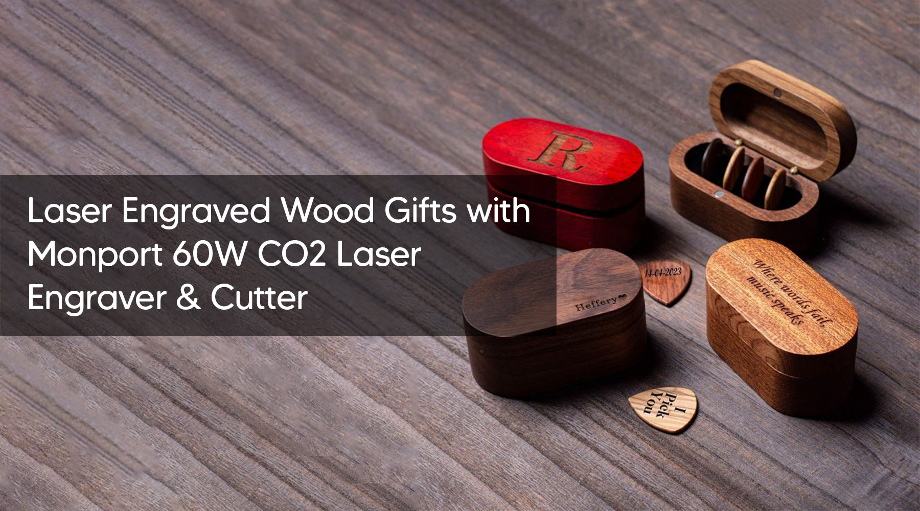 Laser Engraved Wood Gifts with Monport 60W CO2 Laser Engraver & Cutter