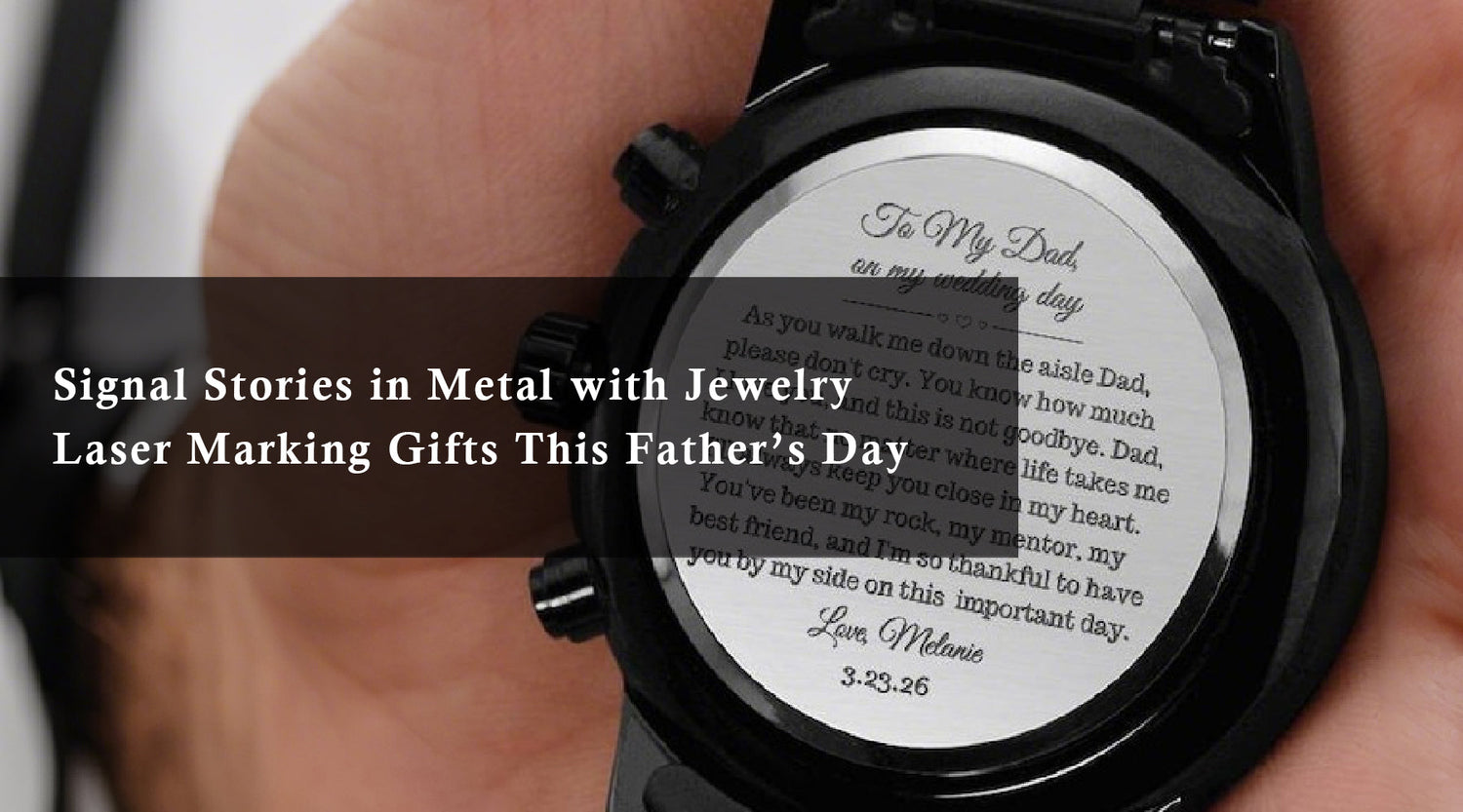Signal Stories in Metal with Jewelry Laser Marking Gifts This Father’s Day