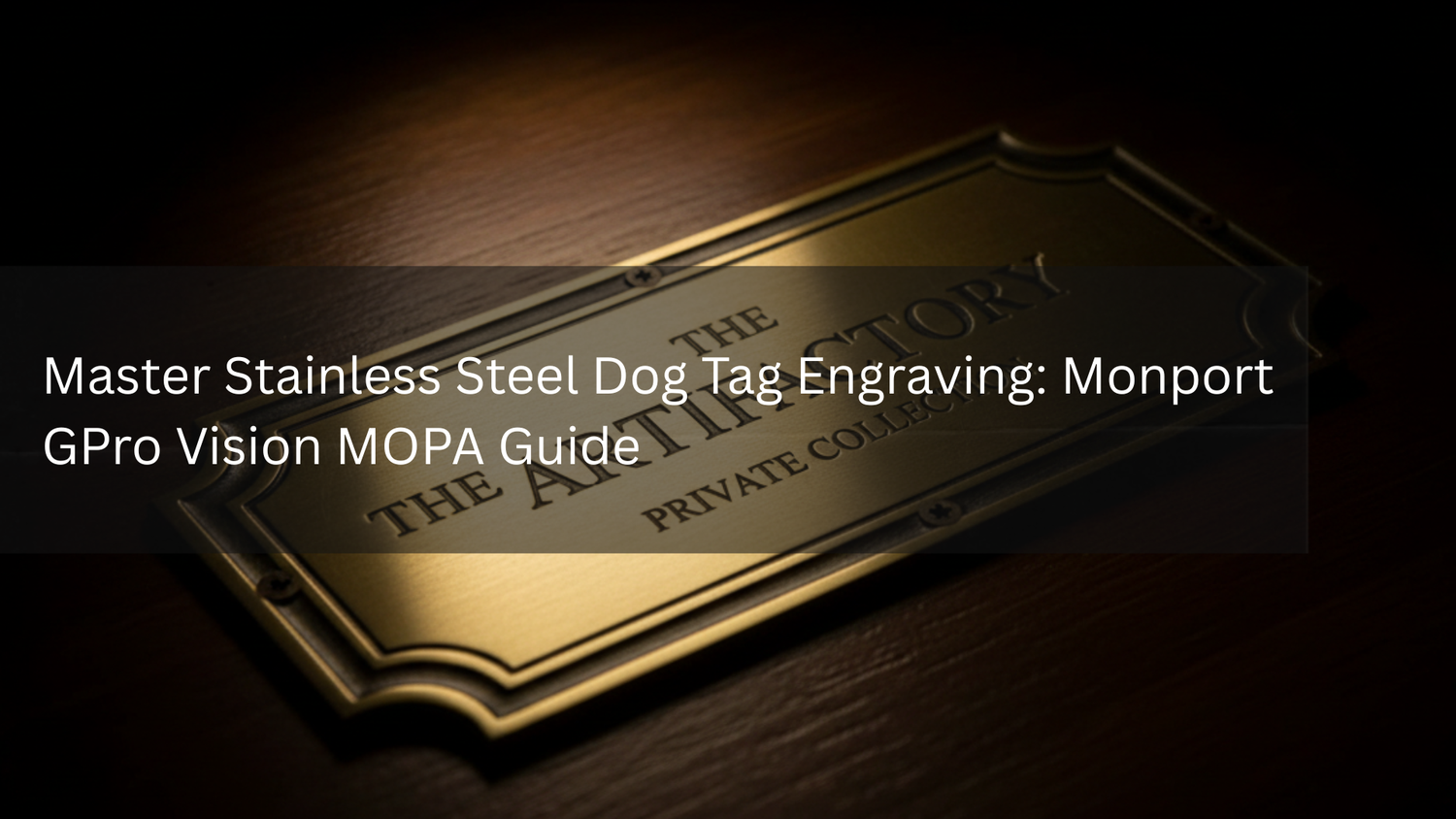 Master Stainless Steel Dog Tag Engraving: Monport GPro Vision MOPA Guide