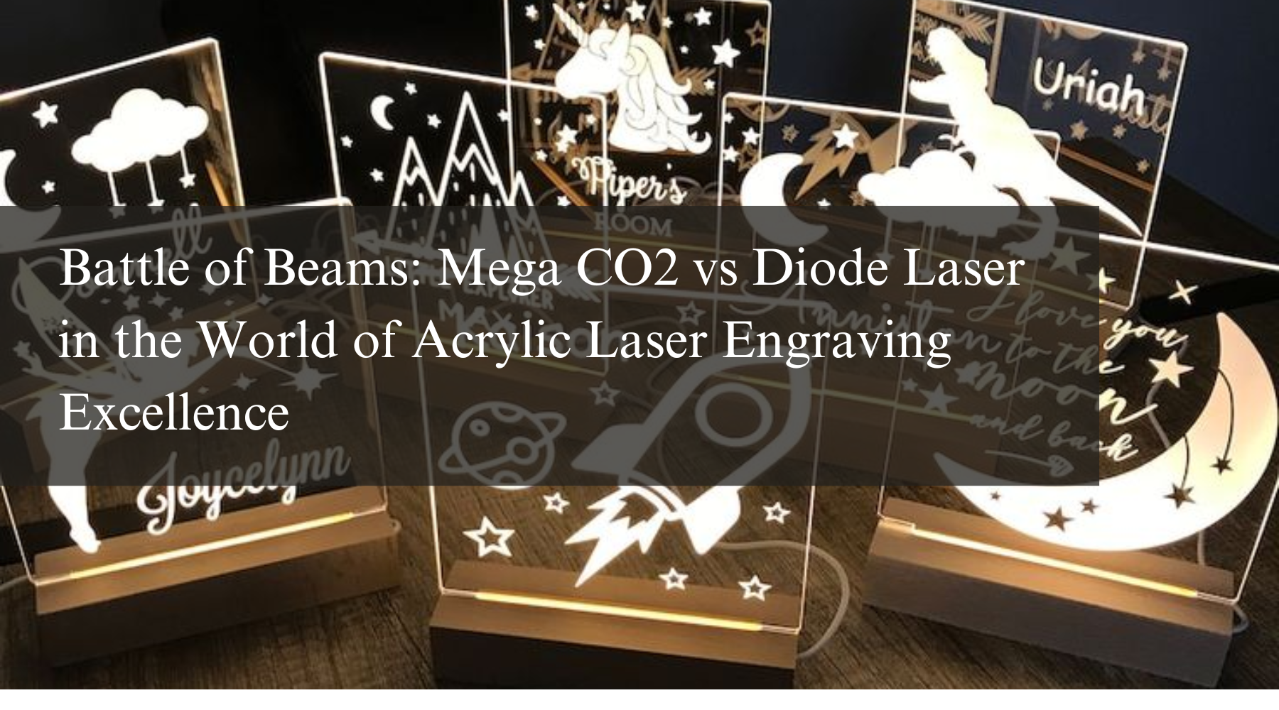 Battle of Beams: Mega CO2 vs Diode Laser in the World of Acrylic Laser Engraving Excellence