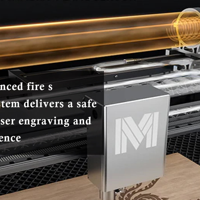 MEGA's advanced fire suppression system delivers a safe engraving and cutting experience