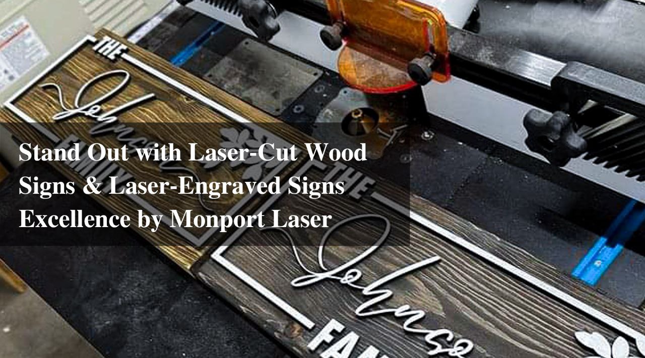 Stand Out with Laser Cut Wood Signs & Laser Engraved Signs Excellence by Monport Laser