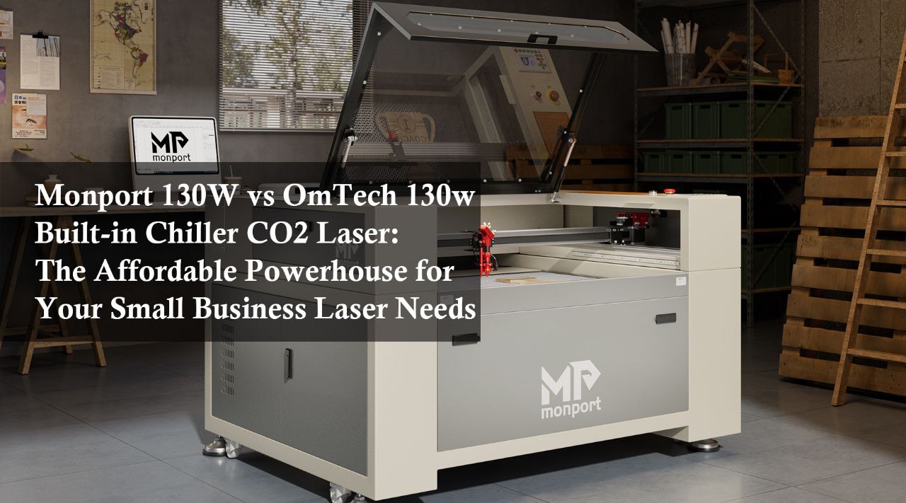 Monport 130w vs OmTech 130w Built-in Chiller CO2 laser