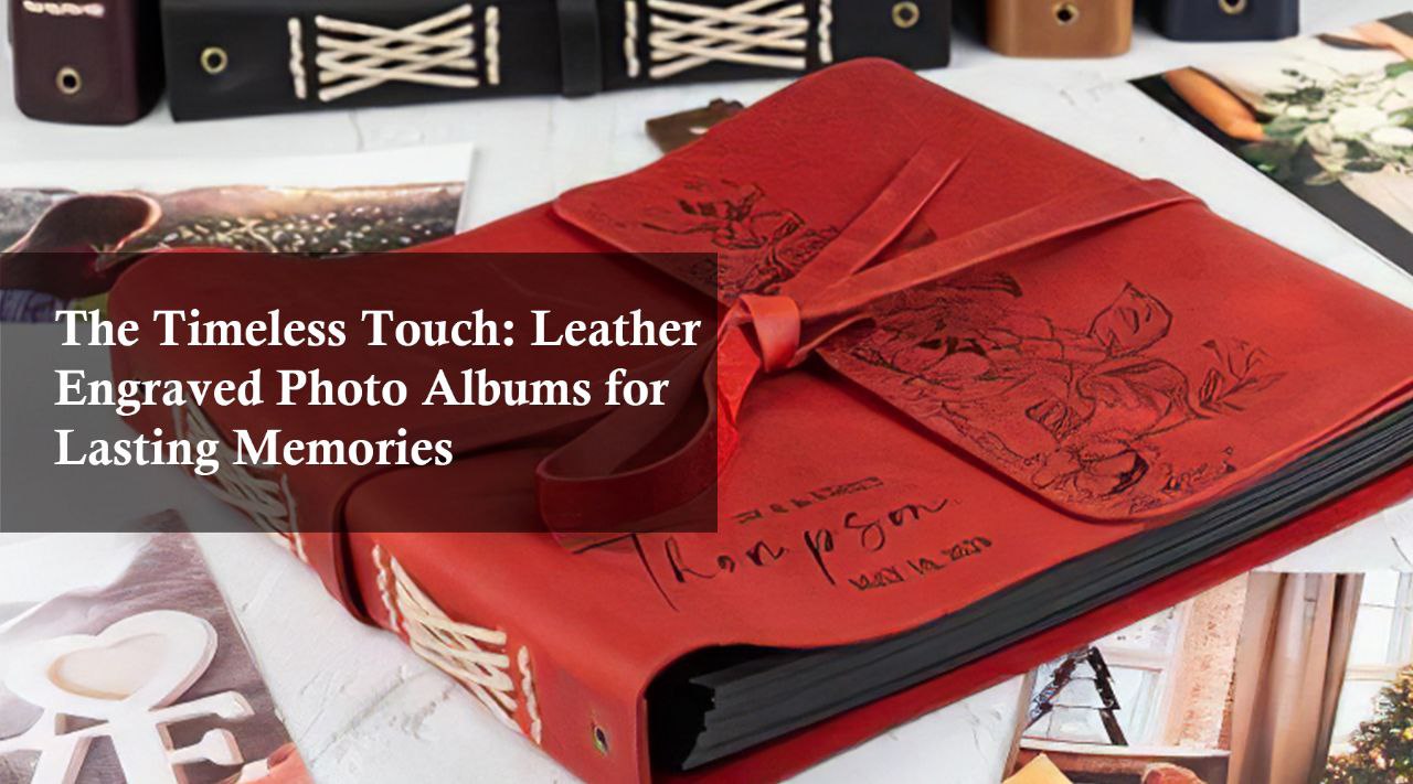 leather engraved photo albums