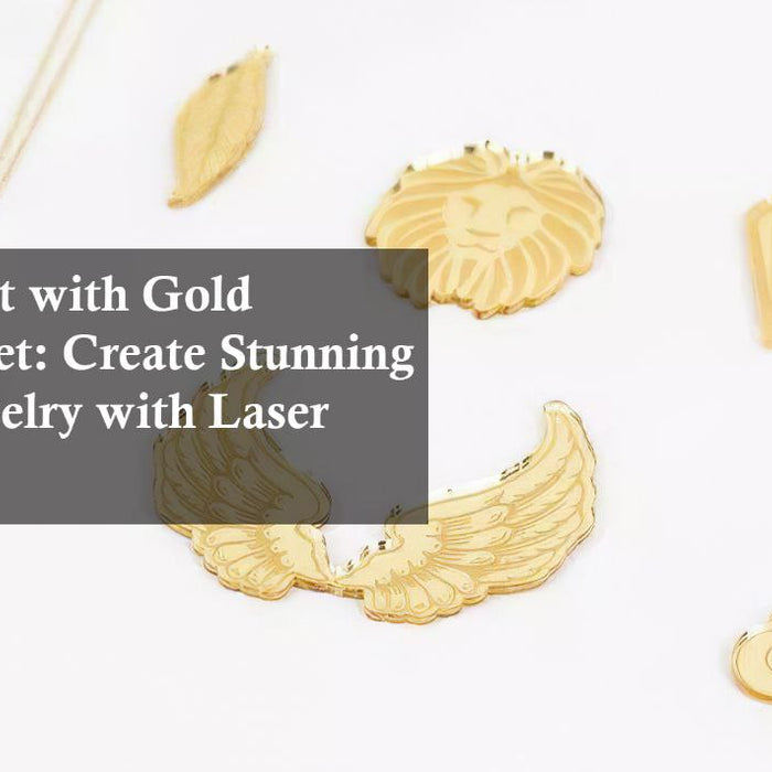 Acrylic jewelry with Gold acrylic sheet