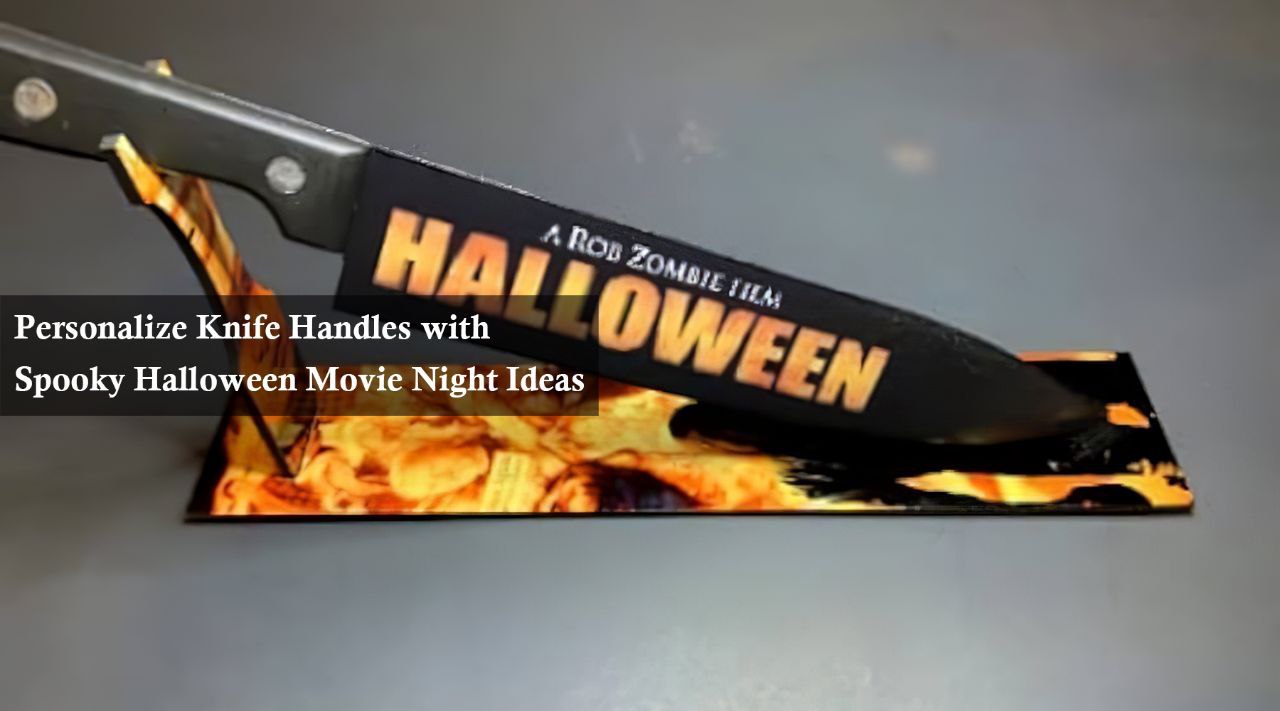 halloween movie night knife engraved