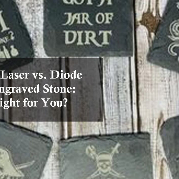 engraved stone Mega co2 laser vs diode laser