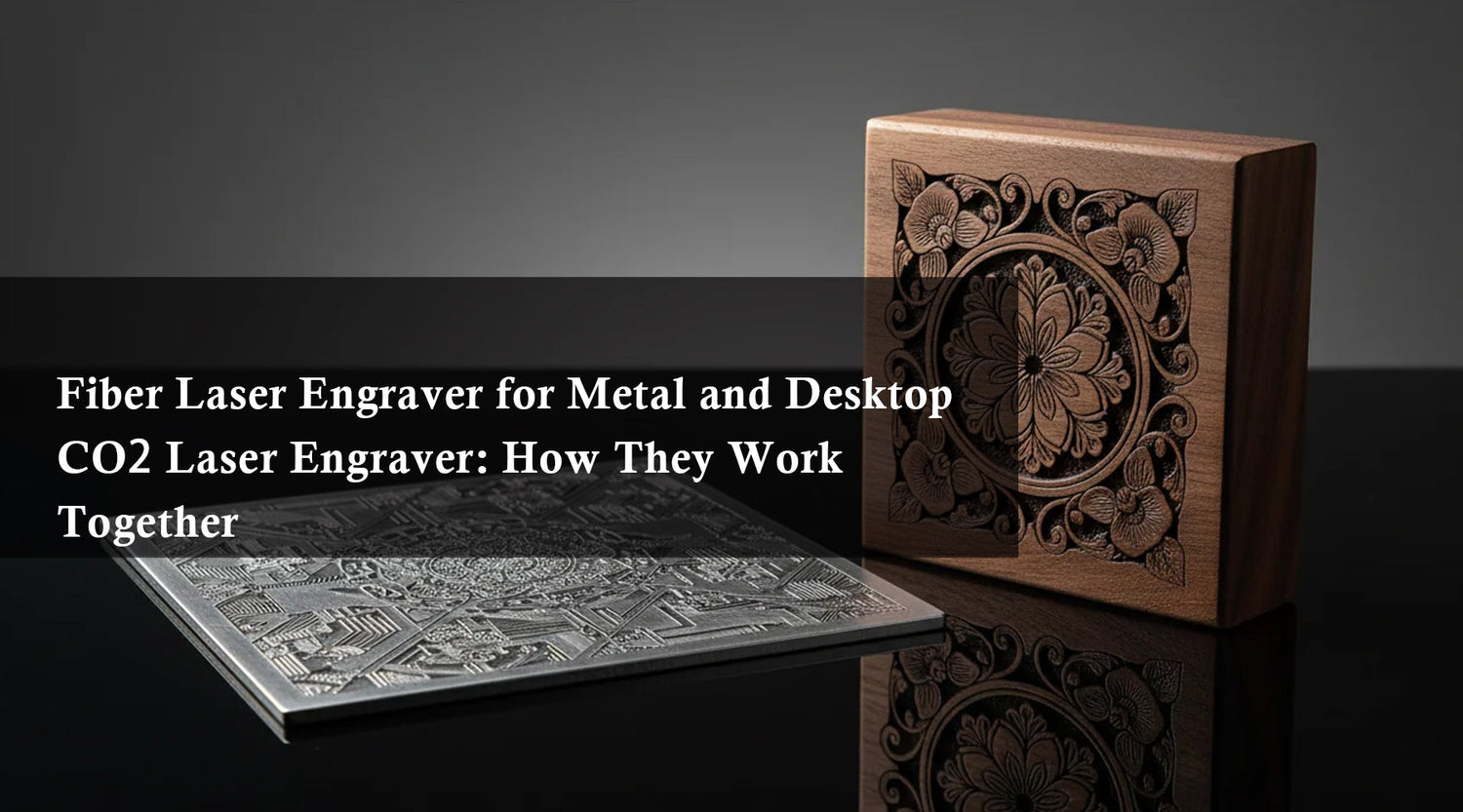 Fiber Laser Engraver for Metal and Desktop CO₂ Laser Engraver: How They Work Together
