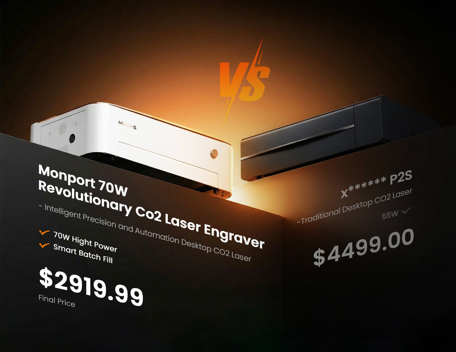 Monport vs xTool: Monport MEGAS 70W vs xTool P2 55W – Which CO2 Laser Machine Is Right for You?