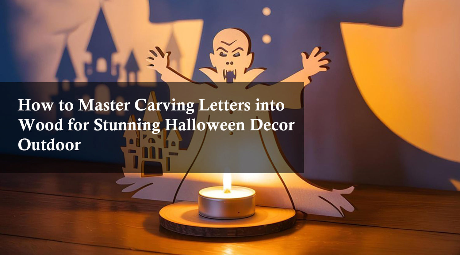 How to Master Carving Letters into Wood for Stunning Halloween Decor Outdoor