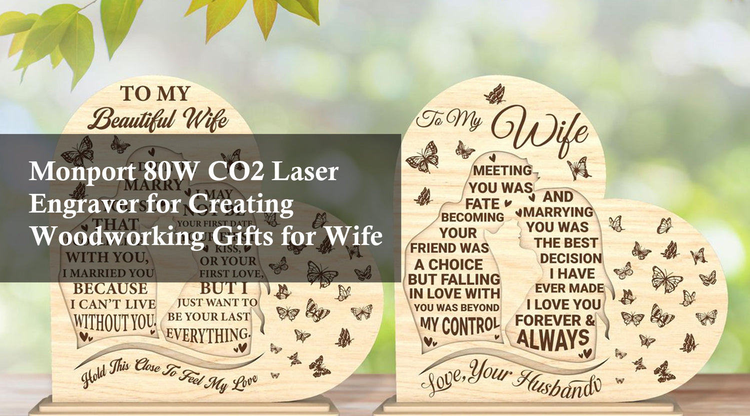 Monport 80W CO2 Laser Engraver for Creating Woodworking Gifts for Wife