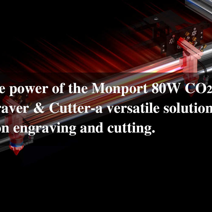 Unearth the power of the Monport 80W CO2 Laser Engraver & Cutter – a versatile solution for precision engraving and cutting.