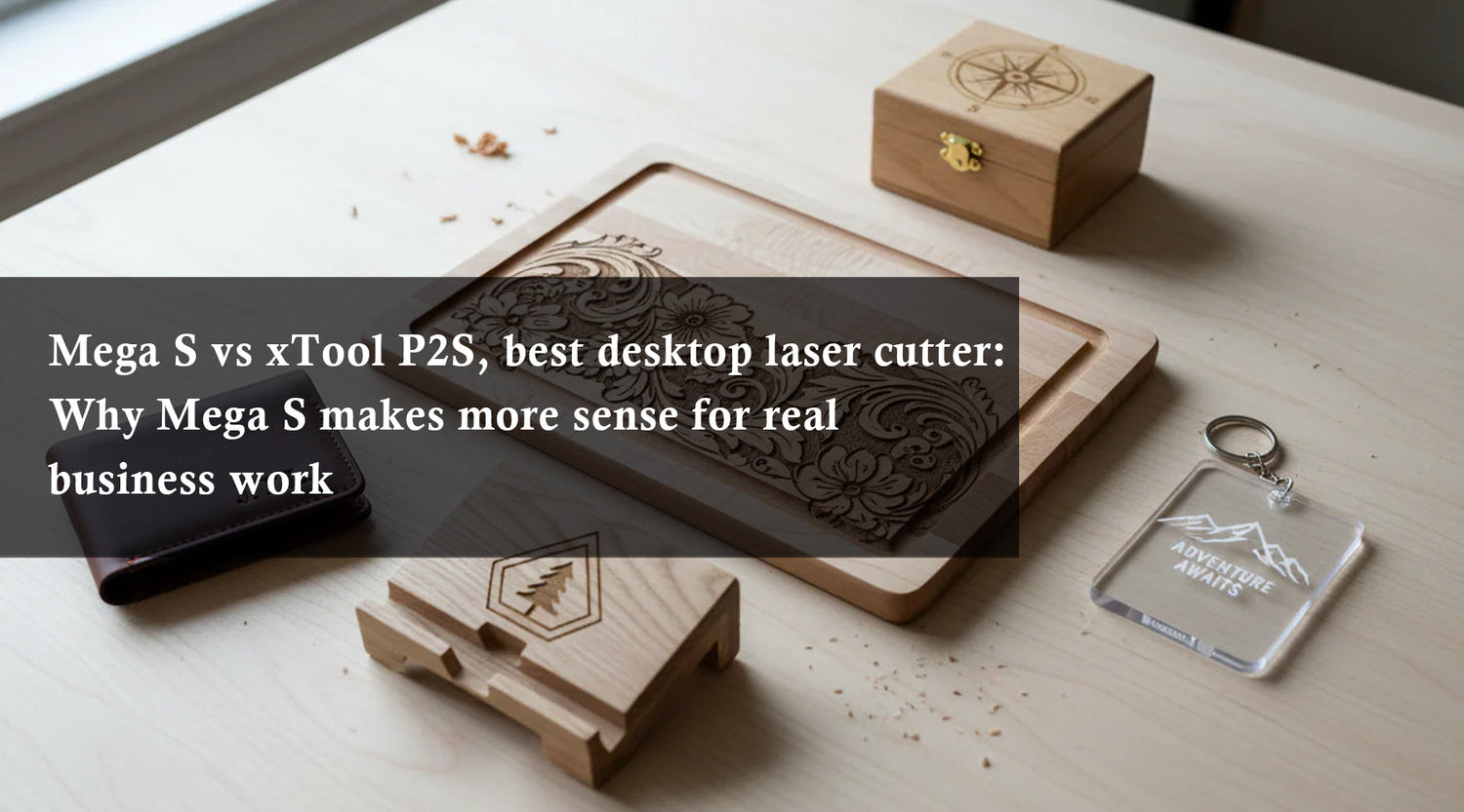 Mega S vs xTool P2S, best desktop laser cutter: Why Mega S makes more sense for real business work