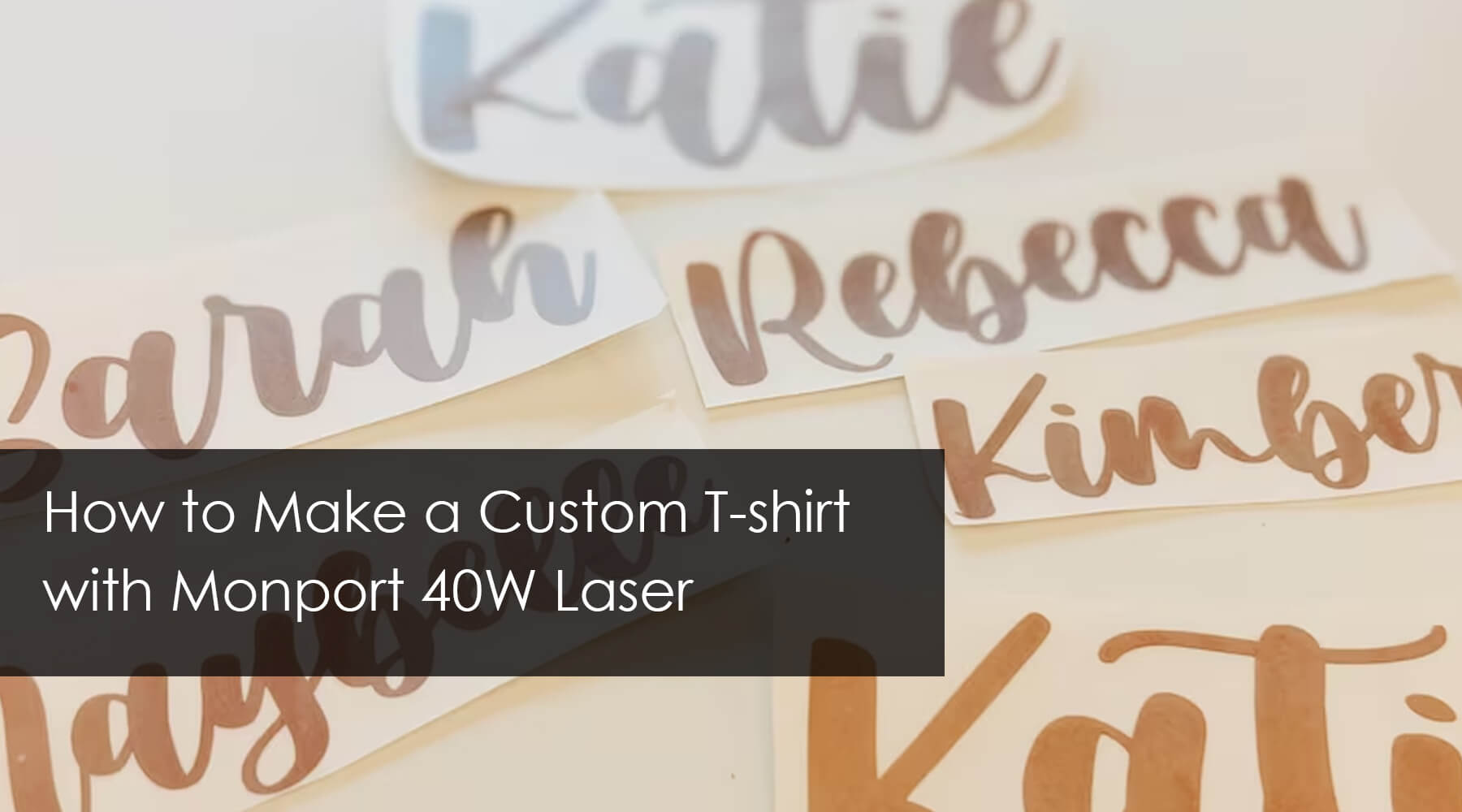 How to Make a Custom T-shirt with Monport 40W Laser