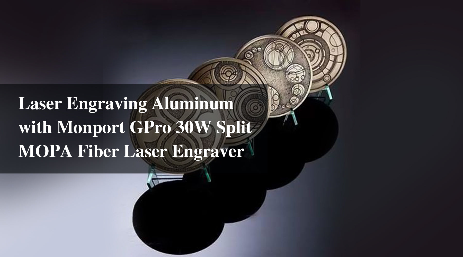 Laser Engraving Aluminum with Monport GPro 30W Split MOPA Fiber Laser Engraver
