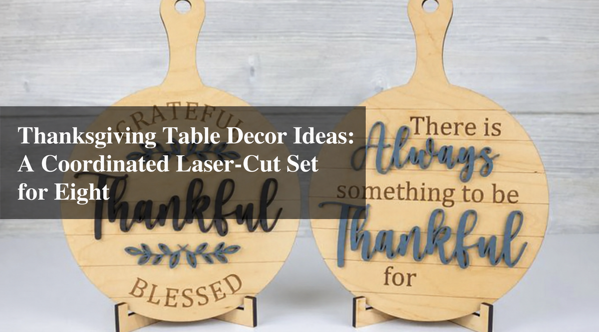 Cover image for Thanksgiving table decor ideas featuring two wooden Thanksgiving display boards with grateful and thankful messages.