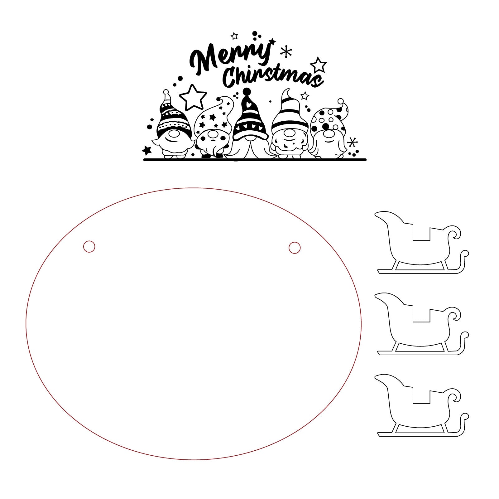 MERRY CHRISTMAS DISPLAY -  FILE FOR DIY CHRISTMAS CRAFT