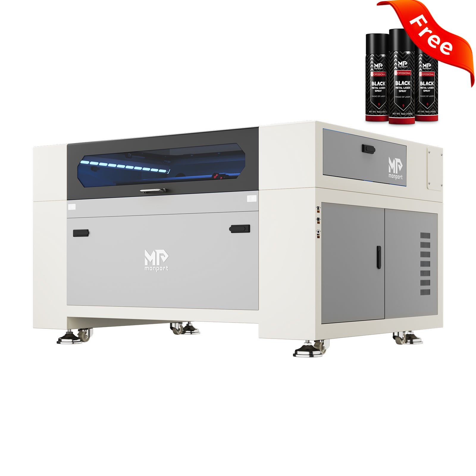 Monport Effi9S Upgraded 90W CO2 Laser Engraver & Cutter with Autofocus and Built-in Water Chiller