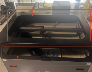 Monport 80W Built-in Chiller CO2 Laser Engraver & Cutter (36" x 24")   Front acrylic viewing window + Top acrylic viewing window