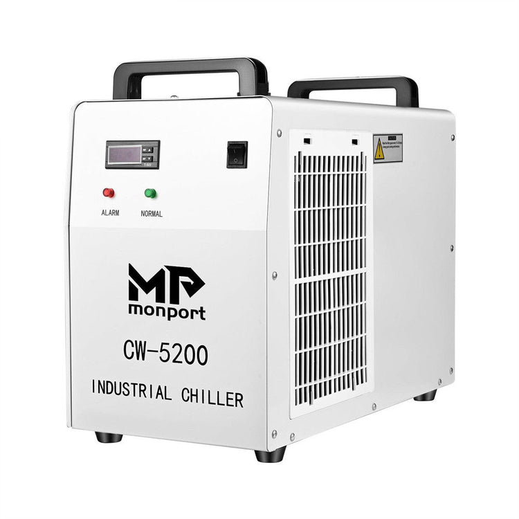 Monport 6L CW-5200 Industrial Water Chiller for 40W-150W CO2 Laser Engraver