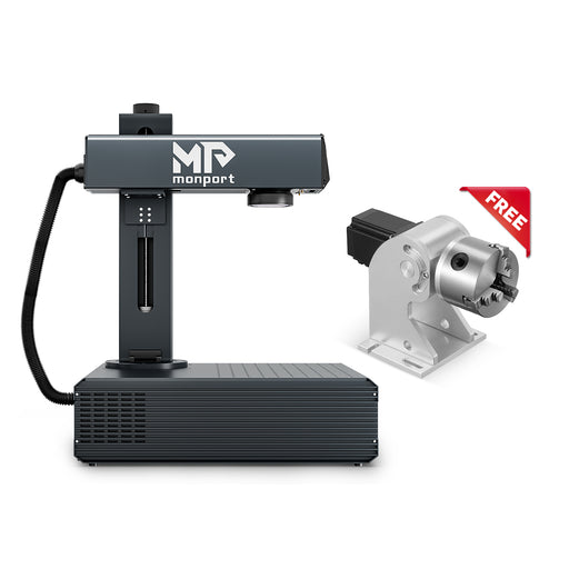 Monport GA 100W Upgraded Integrated MOPA Fiber Laser Engraver & Marking Machine with Auto Focus