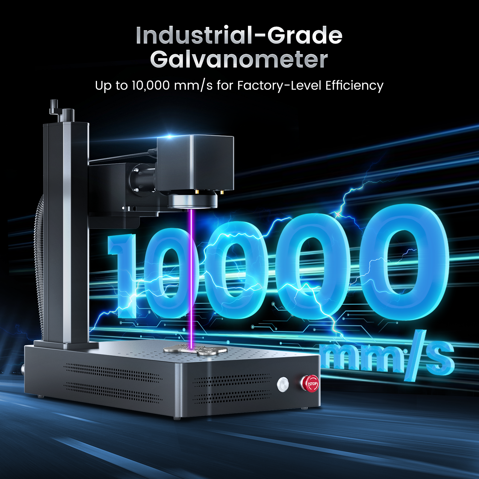 Monport UV laser engraver with High-speed 10000 mm/s