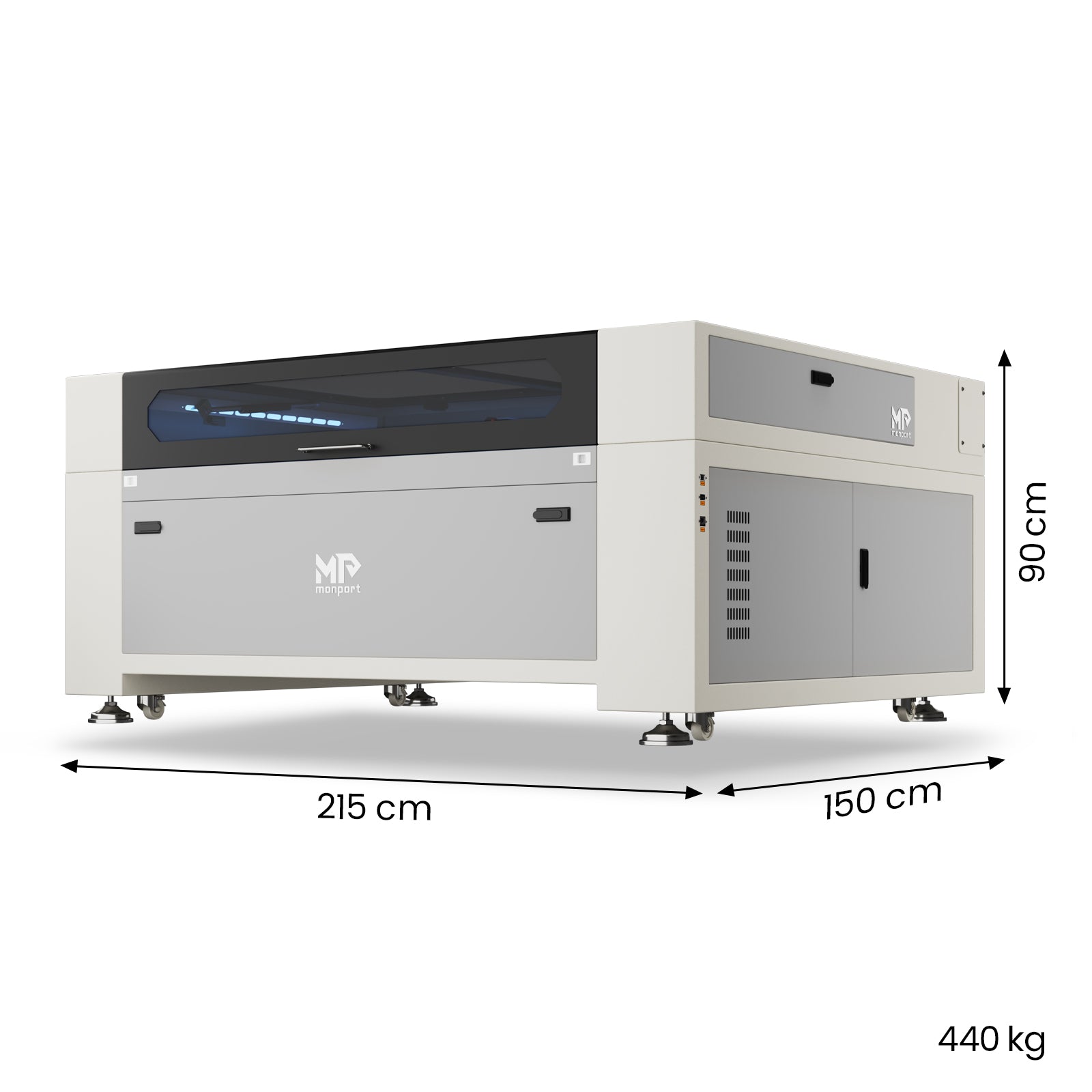 Monport Effi16S Upgraded 150W CO2 Laser Engraver & Cutter with Autofocus and Built-in Water Chiller