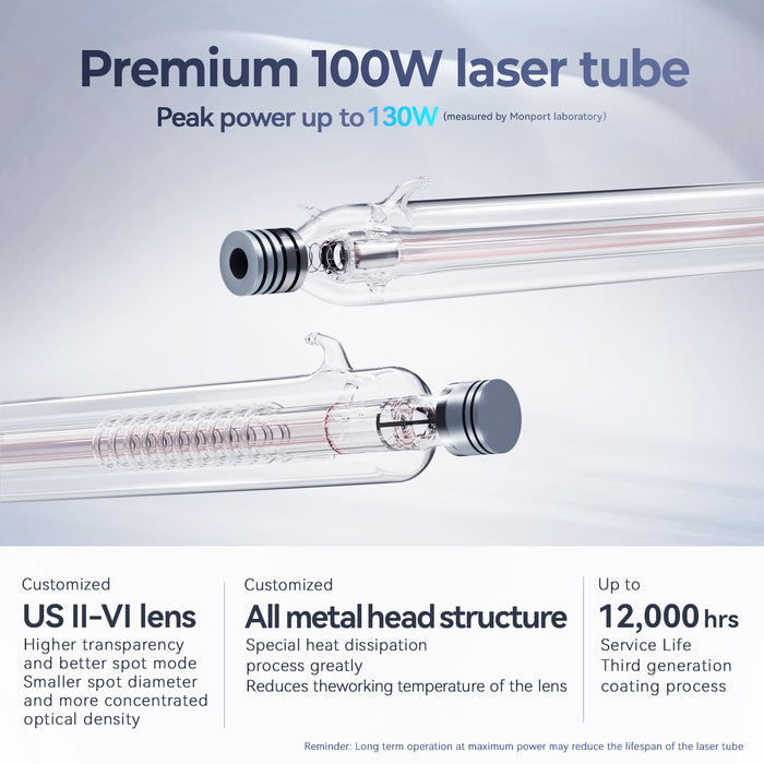 Monport Effi10S Upgraded 100W CO2 Laser Engraver & Cutter with Autofocus and Built-in Water Chiller