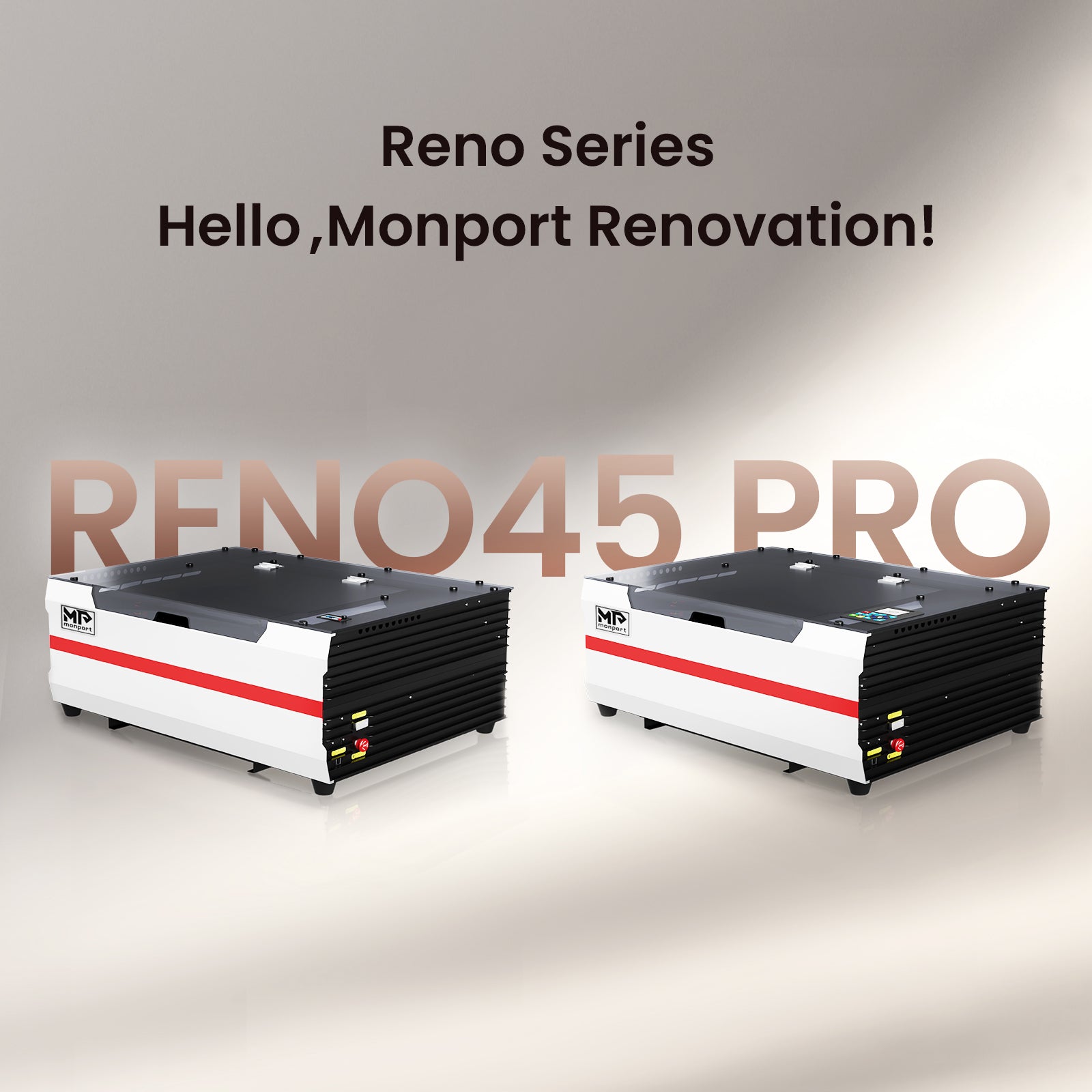 Monport Reno45 Pro 45W Desktop CO2 Laser Engraver & Cutter (16" X 12") with Semi-Autofocus