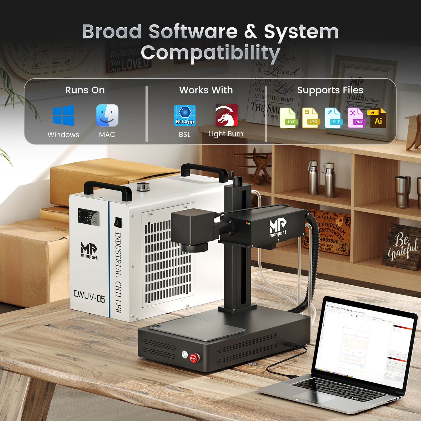 Monport GM 10W  UV Laser Engraver & Marking Machine