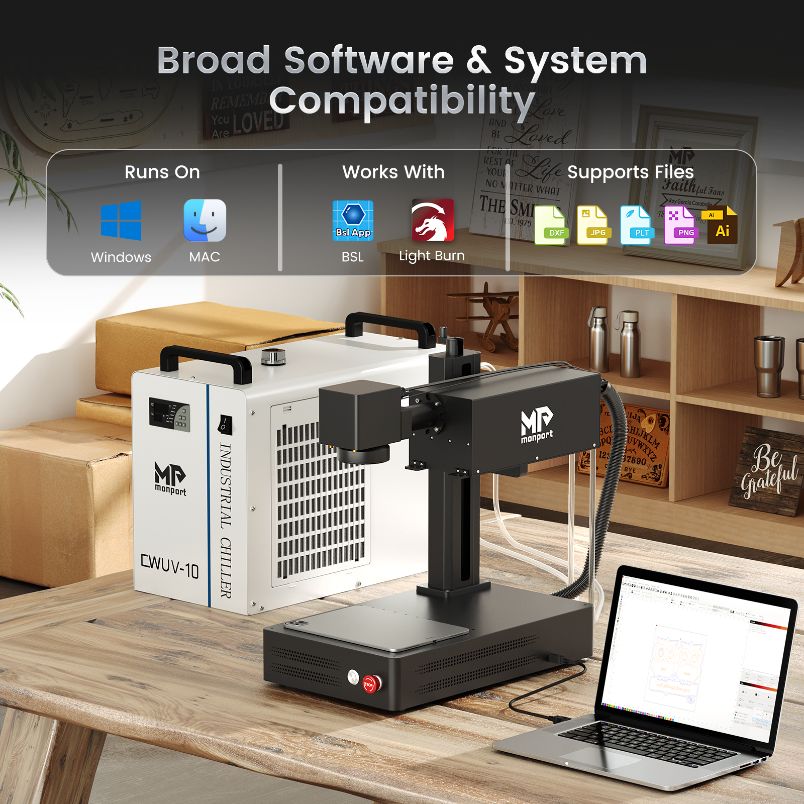 Monport GM 10W UV Laser Engraver & Marking Machine