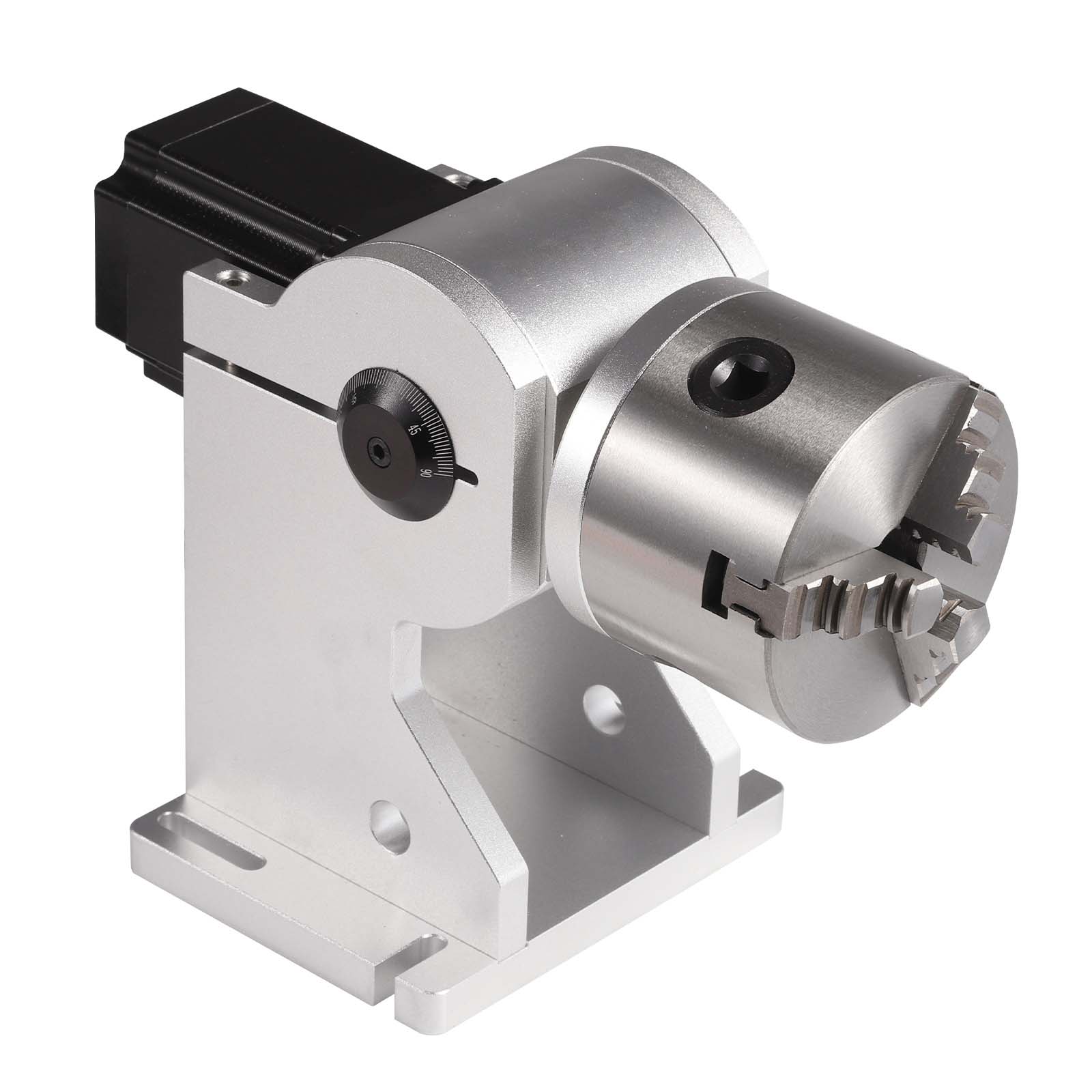 Monport 80MM Three Jaws Rotary Axis Attachment with a Scale Dial (for Fiber Engravers only)