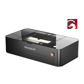 Bundle Sale | MONPORT ONYX 55W Desktop CO2 with Autofocus+Rotary Axis & LightBurn