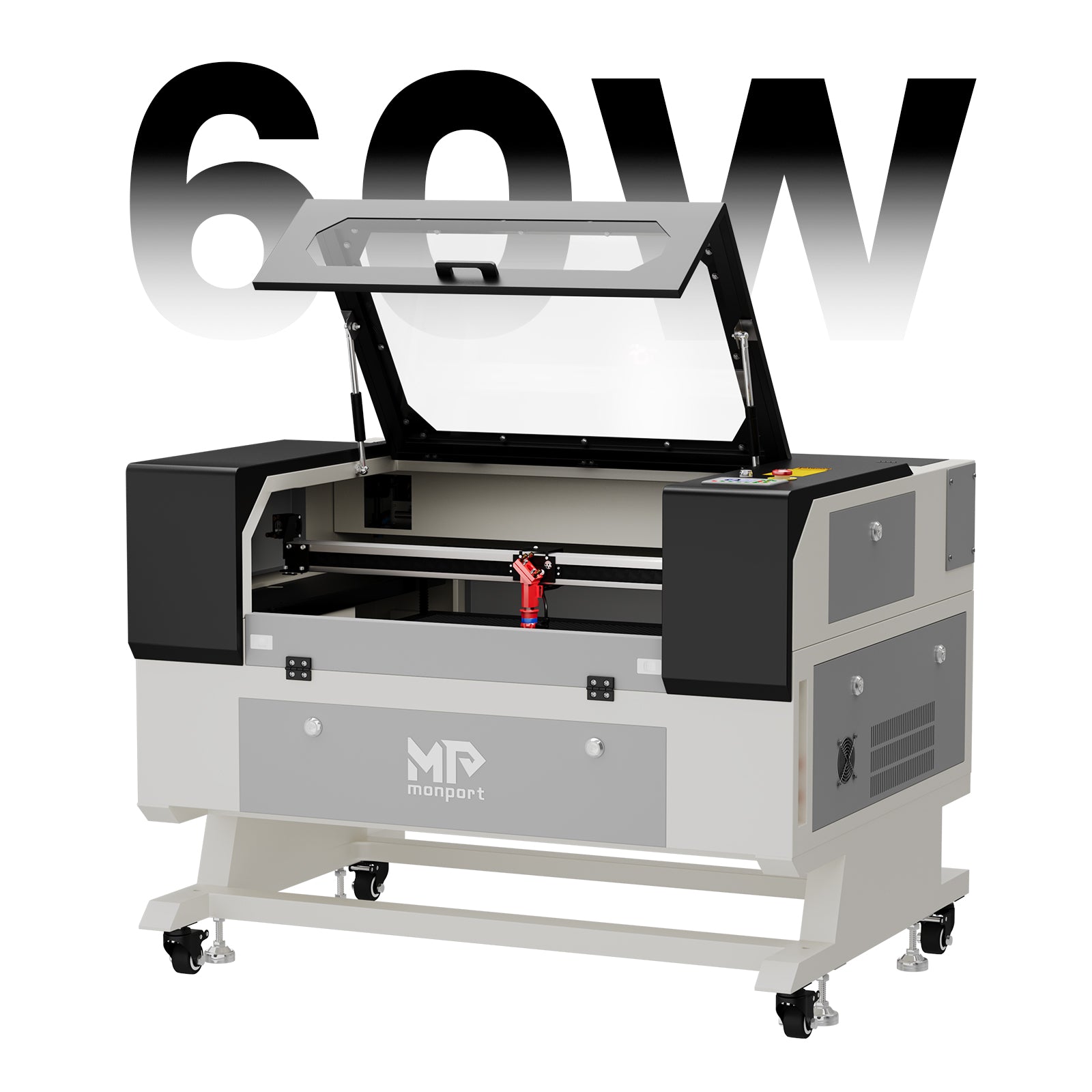 Monport 60W CO2 Laser Engraver & Cutter (28" x 20") with Autofocus and Bracket