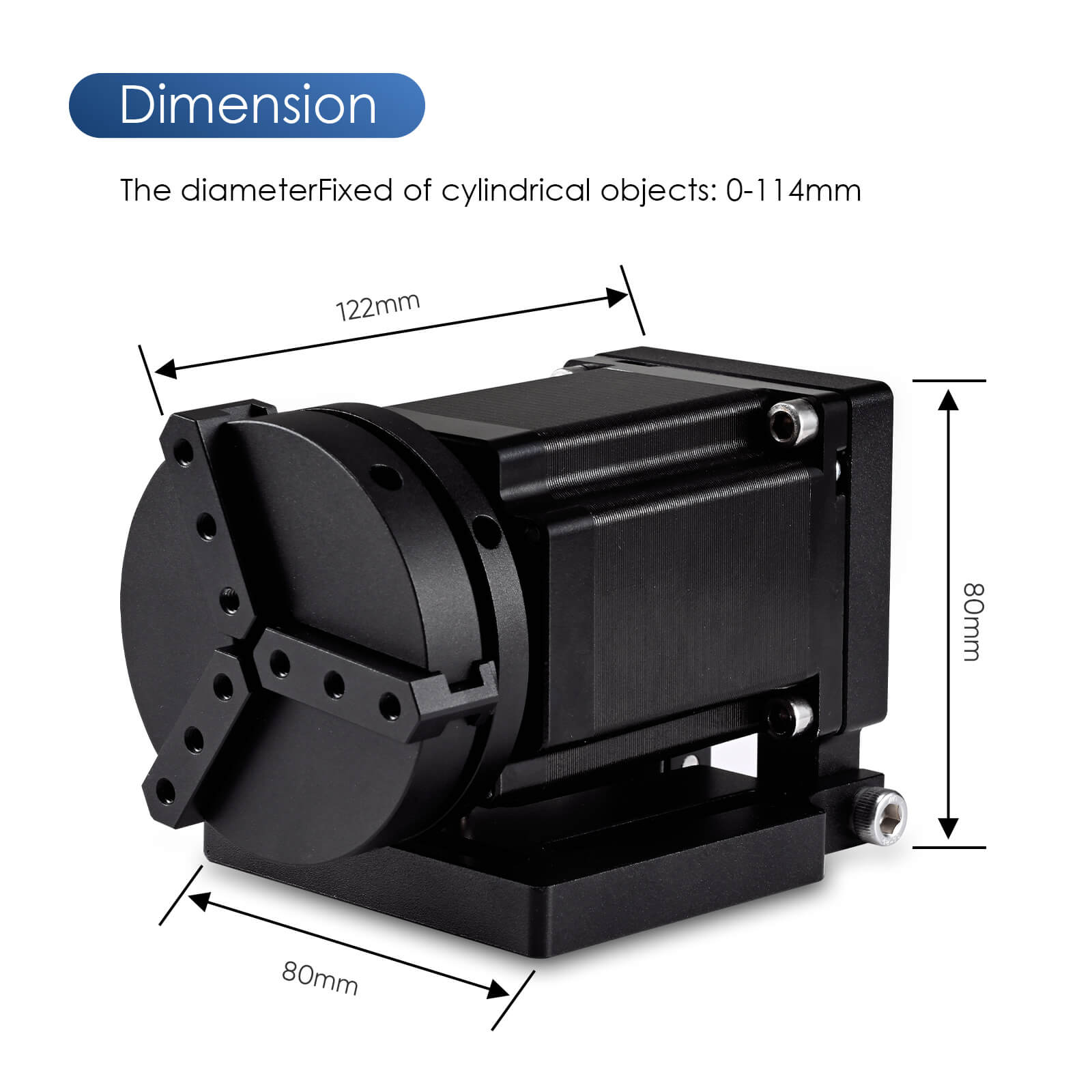 Monport Rotary Axis Chuck Attachment for Laser Engraving Machine(for fiber machines only)